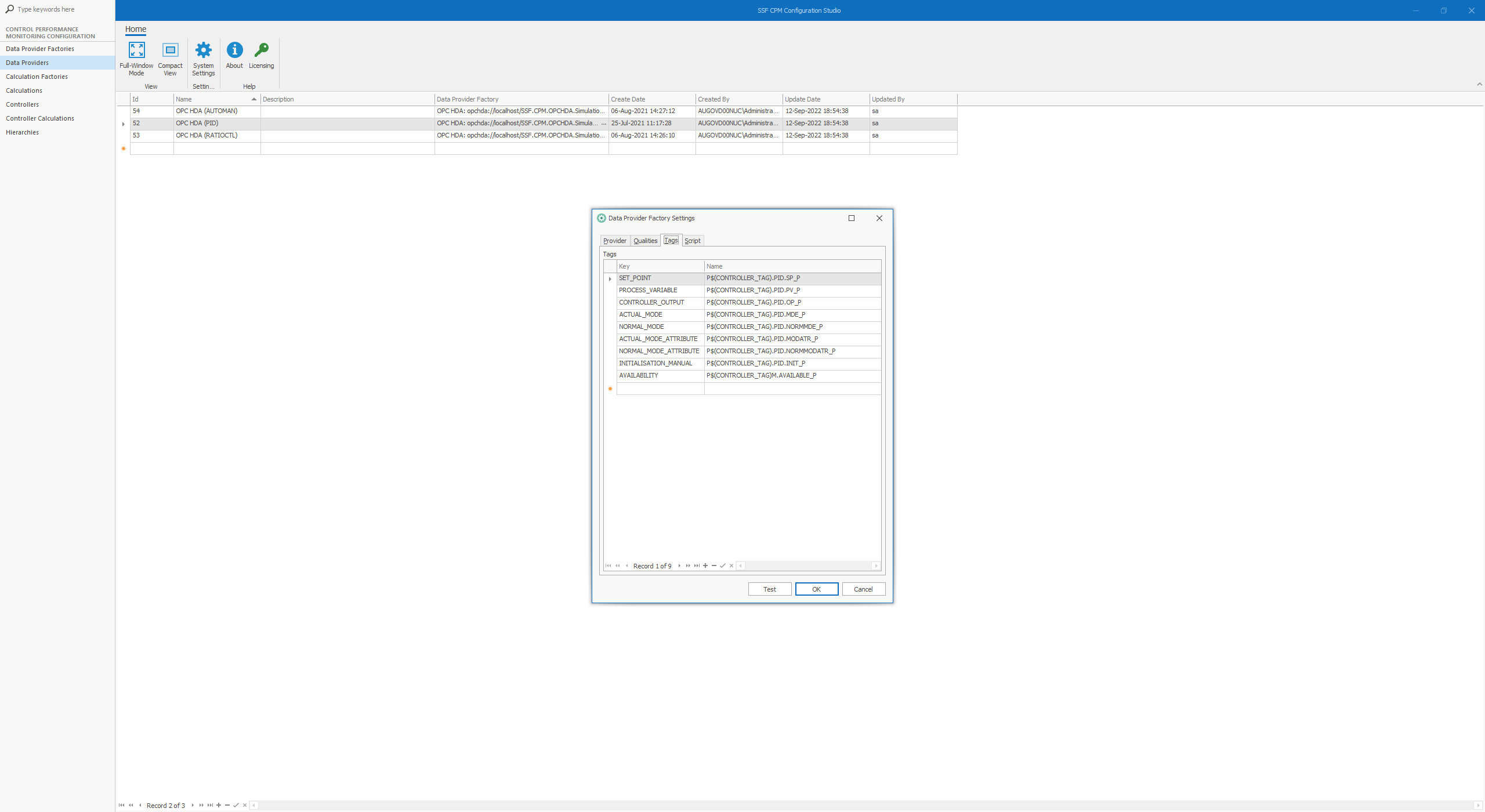 Control Loop Performance Monitoring OPC HDA Data Provider Configuration 3